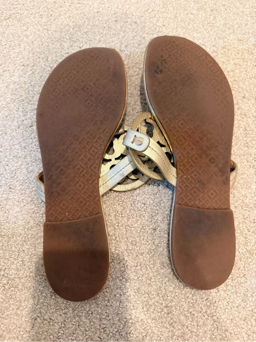 Tory Burch Miller Sandal Gold Size 9